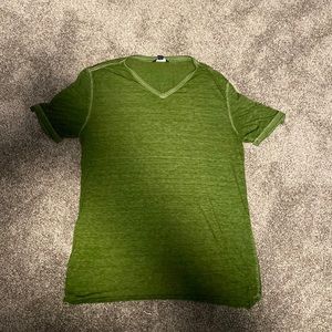 Green V neck shirt